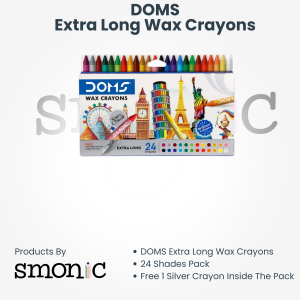 Doms Extra Long Wax Crayons