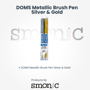 Doms Metallic Brush Pen Silver & Gold