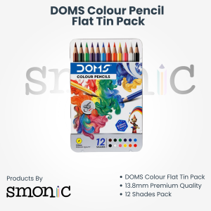 Doms Colour Pencil   Flat Tin Pack