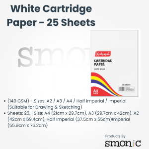 White Cartridge Paper - 25 Sheets