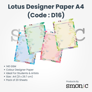 Lotus Designer Paper A4 (Code : D16)