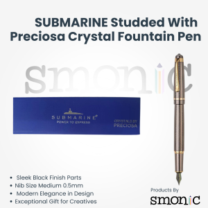 Submarine Studded With Preciosa Crystal Fountain Pen