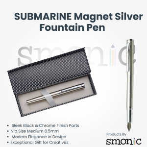 Submarine Magnet Silver Fountain Pen