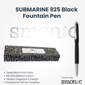 Submarine 925 Black Fountain Pen