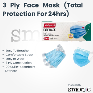 3 Ply Face Mask (Total Protection For 24Hrs)
