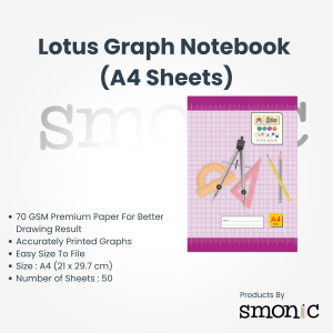Lotus Graph Notebook (A4 Sheets)