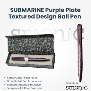 Submarine Purple Plate Textured Design Ball Pen