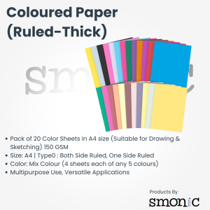 Coloured Paper (Ruled-Thick)