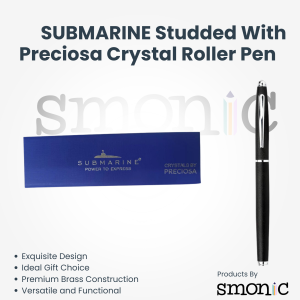 Submarine Studded With Preciosa Crystal Roller Pen