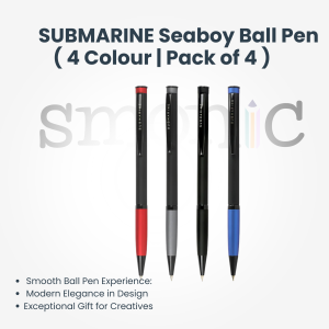 Submarine Seaboy Ball Pen ( 4 Colour | Pack Of 4 )