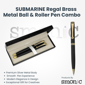 Submarine Regal Brass Metal Ball & Roller Pen Combo