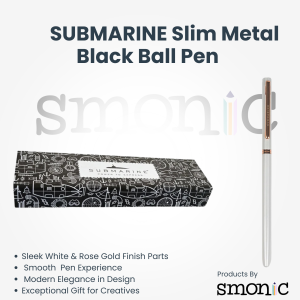 Submarine Slim Metal Black Ball Pen