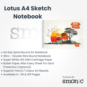 Lotus A4 Sketch Notebook