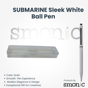 Submarine Sleek White Ball Pen