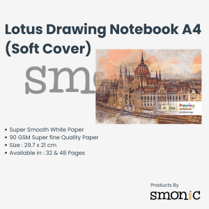 Lotus Drawing Notebook A4 (Soft Cover)