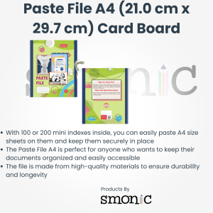 Paste File A4 (21.0 Cm X 29.7 Cm) Card Board