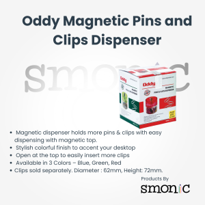 Oddy Magnetic Pins And Clips Dispenser