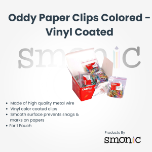 Oddy Paper Clips Colored -Vinyl Coated