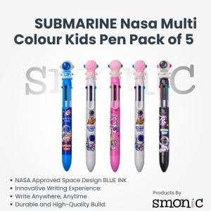Submarine Nasa Multi Colour Kids Pen Pack Of 5