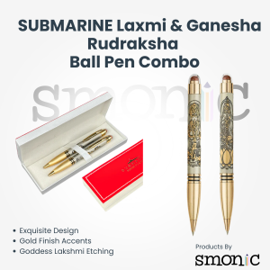 Submarine Laxmi & Ganesha Rudraksha  Ball Pen Combo