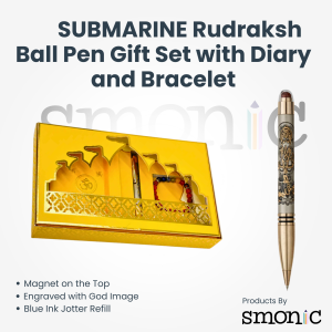 Submarine Rudraksh Ball Pen Gift Set With Diary And Bracelet