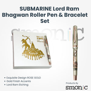 Submarine Lord Ram Bhagwan Roller Pen & Bracelet Set