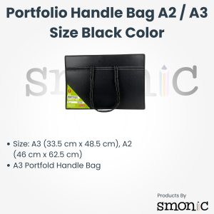 Portfolio Handle Bag A2 / A3 Size Black Color