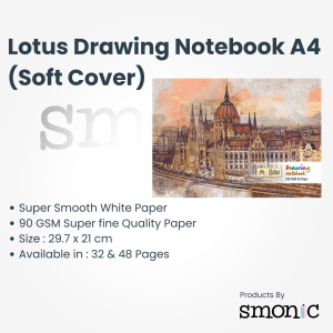 Lotus Drawing Notebook A4 (Soft Cover)