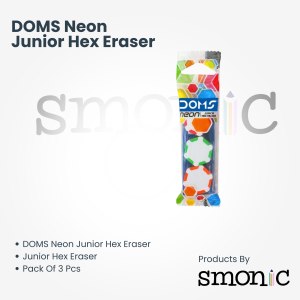 Doms Neon Junior Hex Eraser