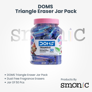 Doms Triangle Eraser Jar Pack