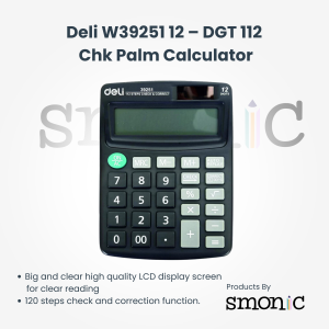 Deli W39251 12 ? Dgt 112 Chk Palm Calculator