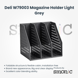 Deli W79003 Magazine Holder Light Grey