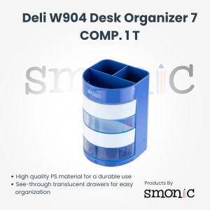 Deli W904 Desk Organizer 7 Comp. 1 T