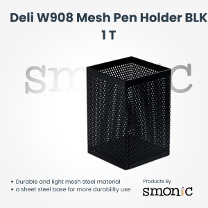 Deli W908 Mesh Pen Holder Blk 1 T