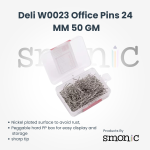 Deli W0023 Office Pins 24 Mm 50 Gm