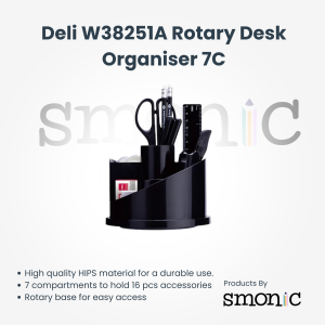 Deli W38251A Rotary Desk Organiser 7C