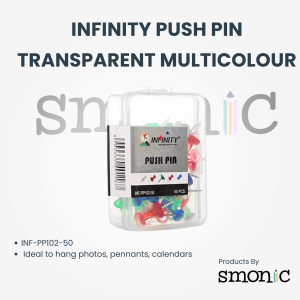 Infinity Push Pin Transparent Multicolour