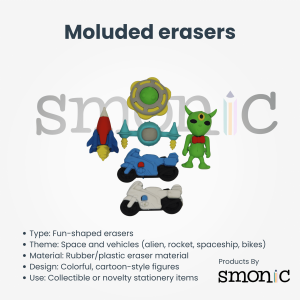 Moluded erasers